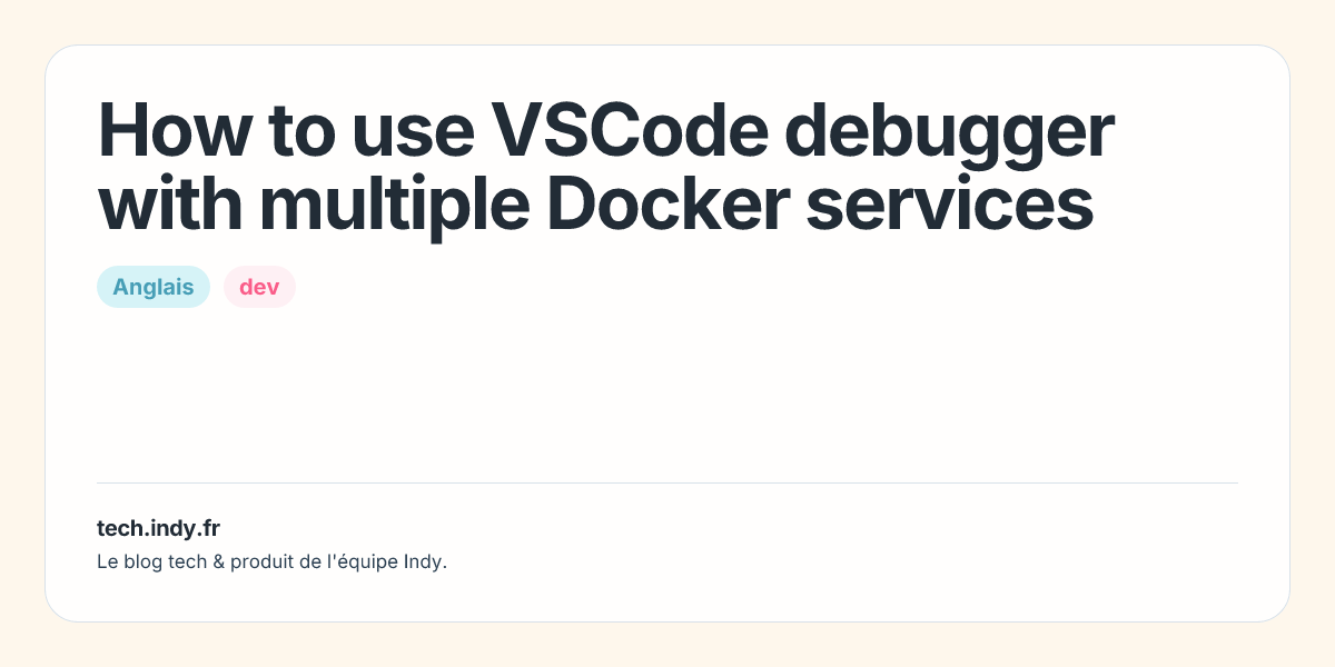 How to use VSCode debugger with multiple Docker services