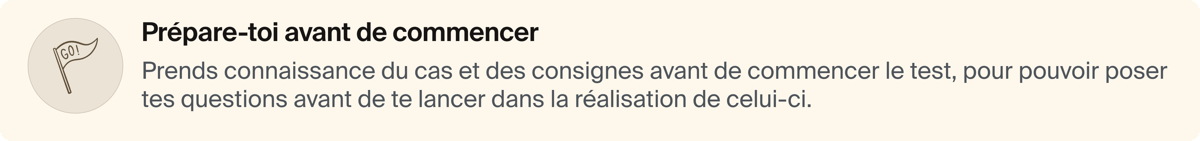 Conseils pour le test technique